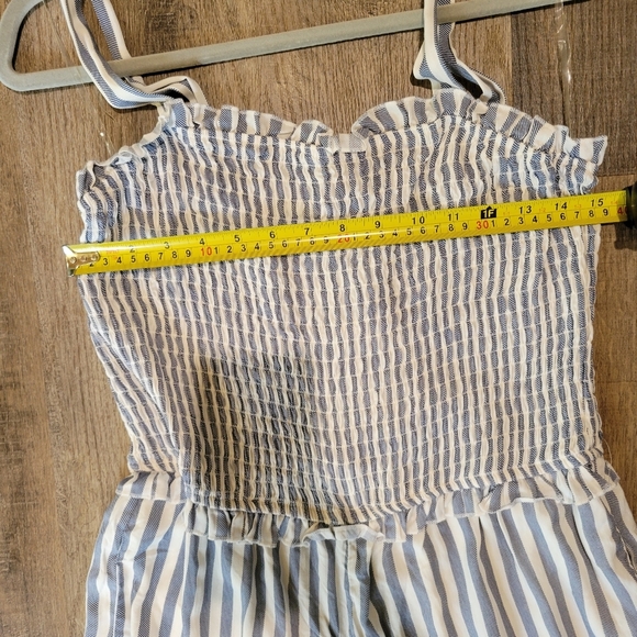 Speechless Blue and White Striped Jumpsuit with Spaghetti Straps - Picture 11 of 12